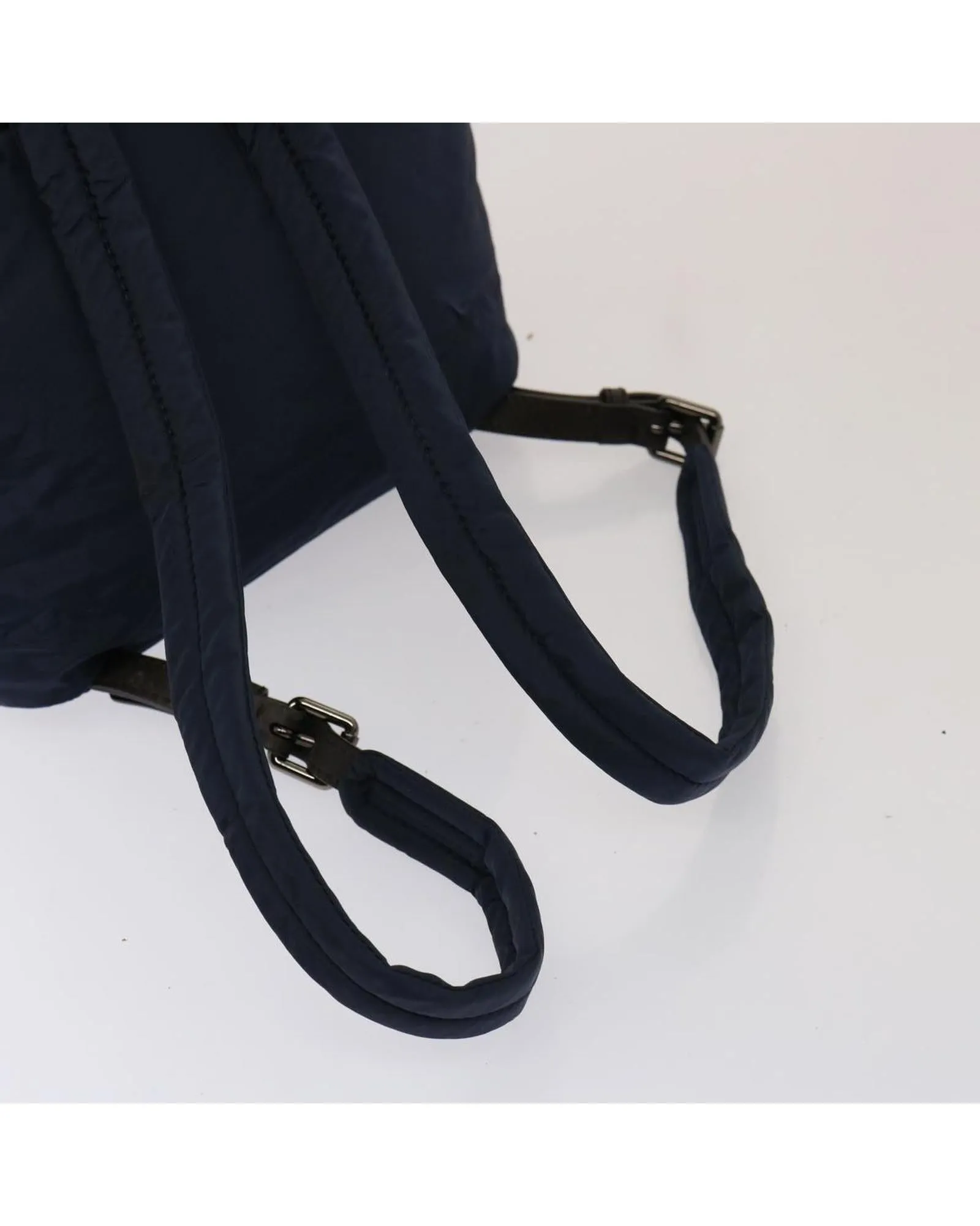 Navy Nylon Backpack with Accessory