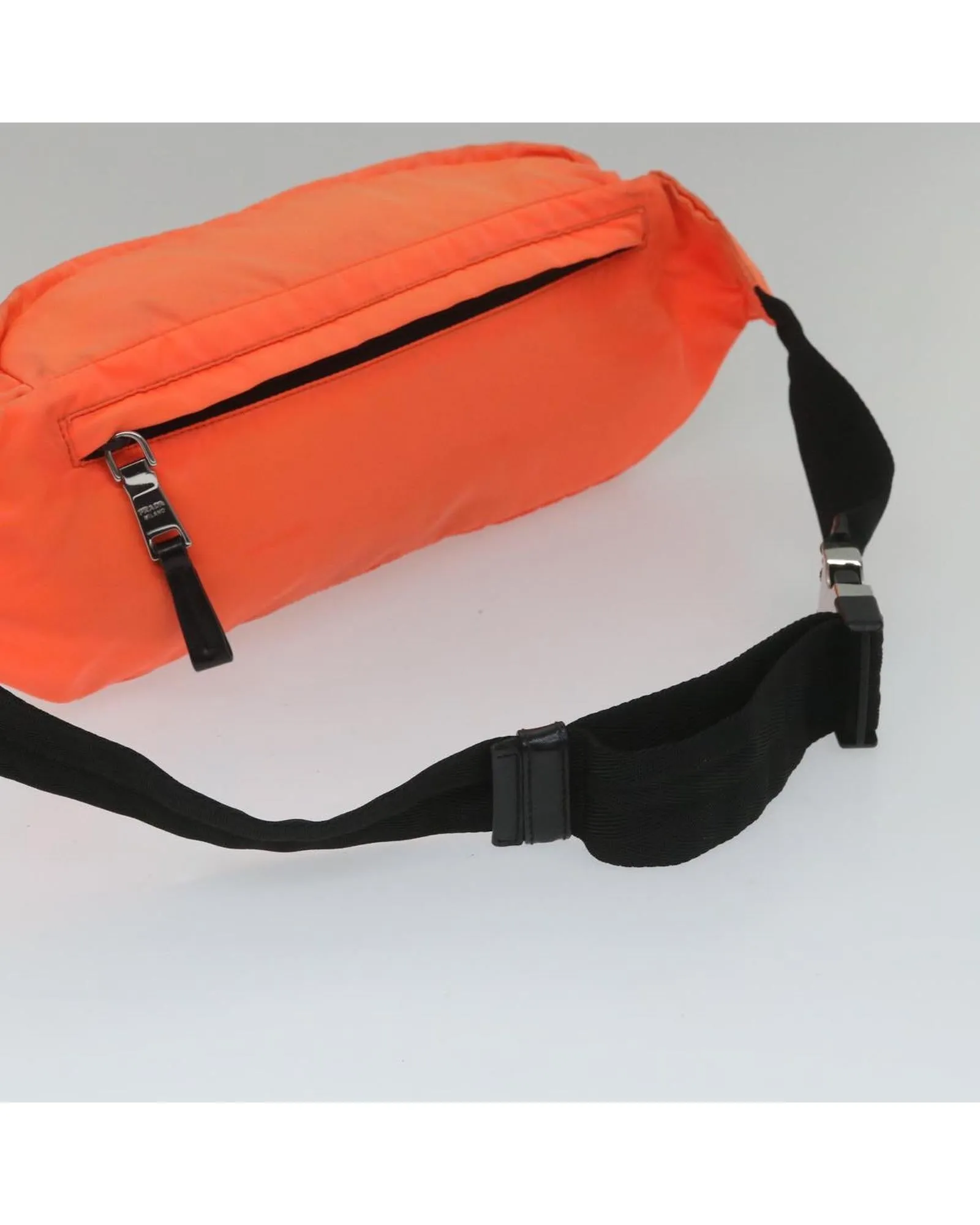 Orange Nylon Waist Bag by PRADA