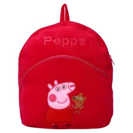 Premium Quality Soft Design Rani Peppa Shape School Bag for Kids - 14 Inches