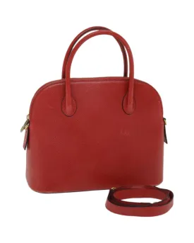 Red Leather 2-Way Handbag by Celine