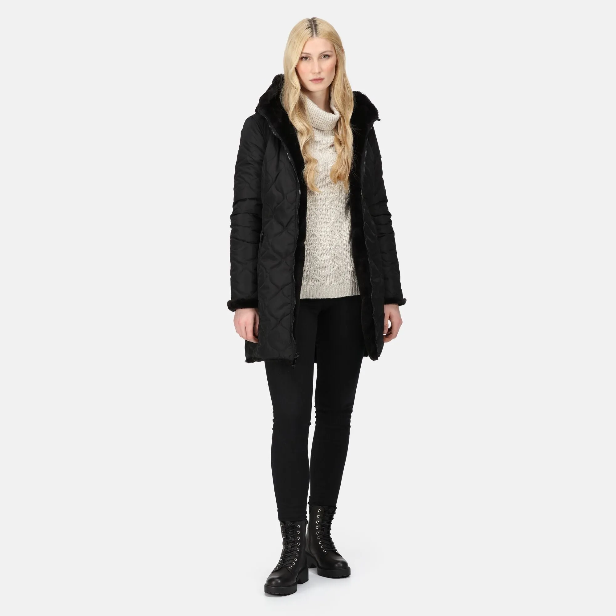 Regatta Women's Caileigh Reversible Parka Jacket - Black