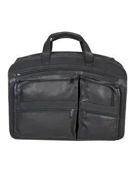 Scully Leather Soft Plonge Computer Workbag Black