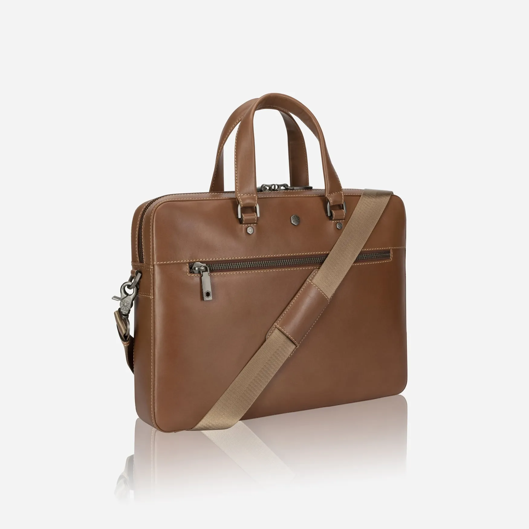 Slim Zip Top Briefcase