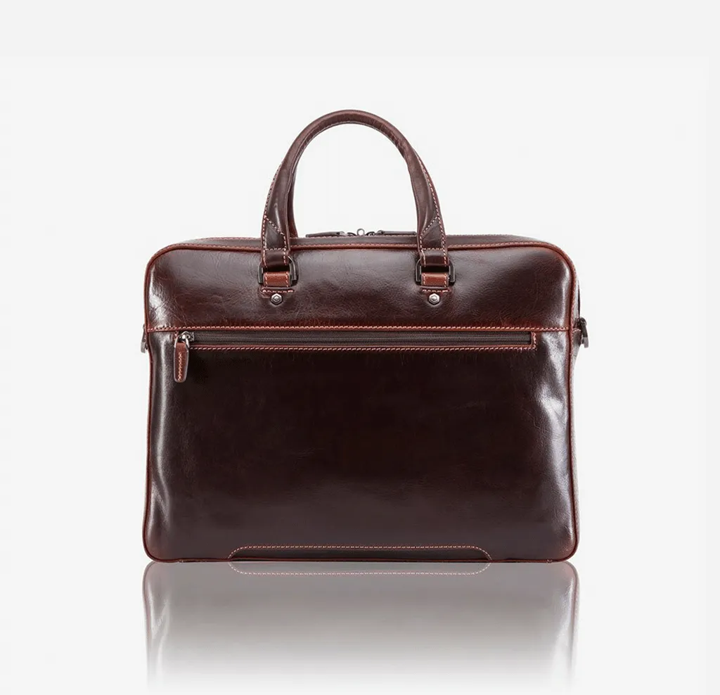 Slim Zip Top Briefcase