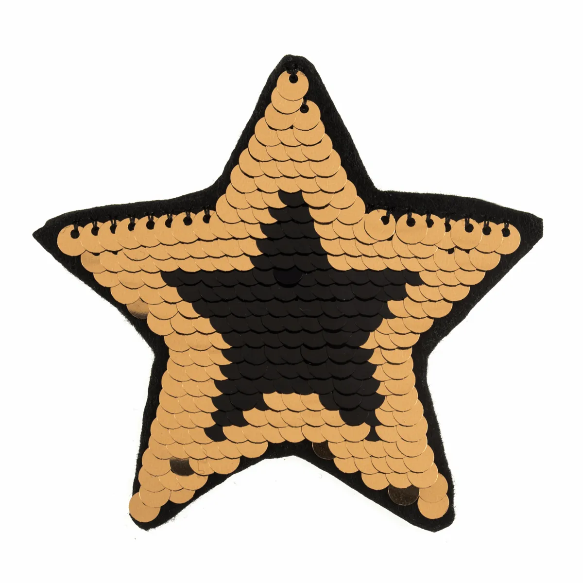 Star Sequin- Iron -On & Sew-On Patch (Flip Sequin Motif)