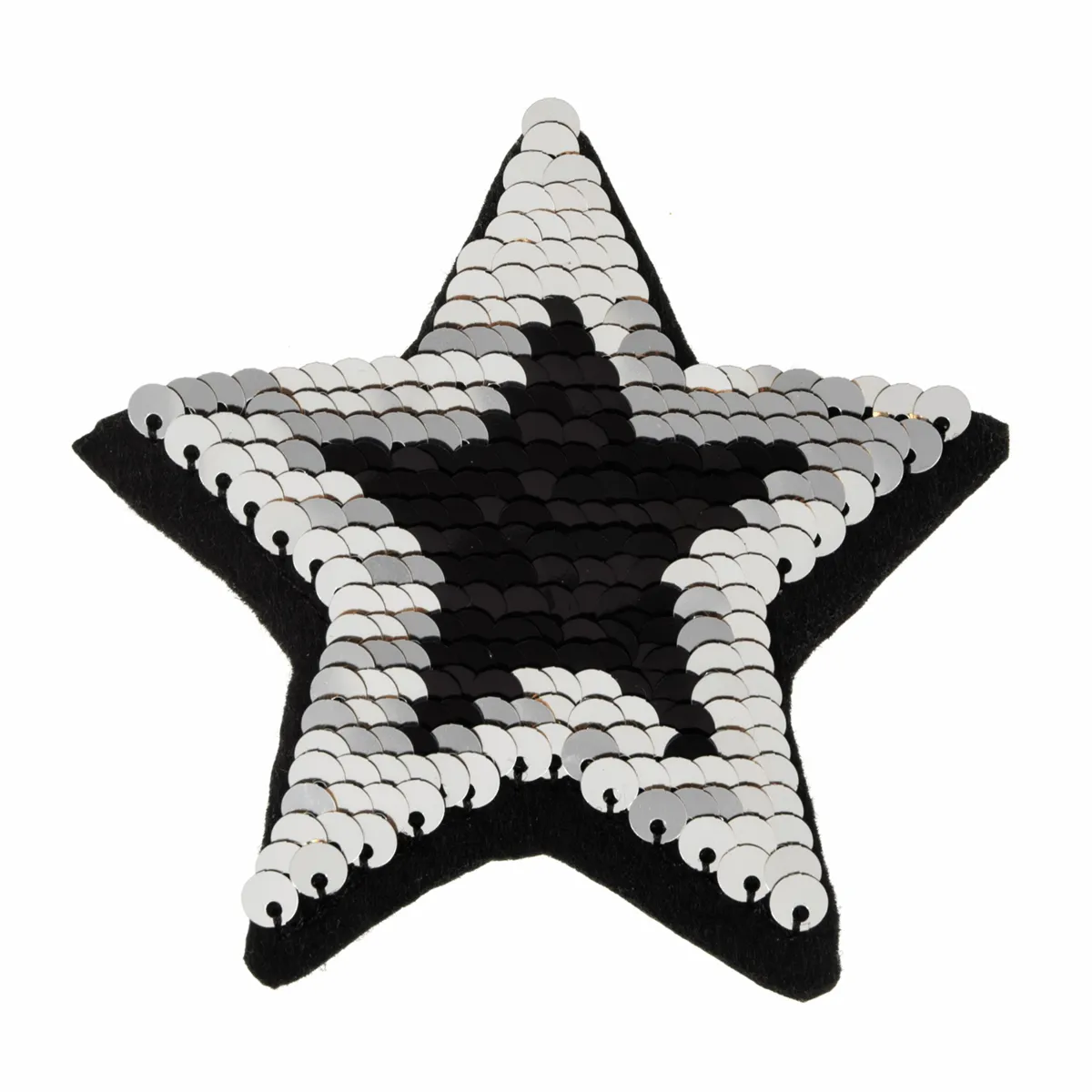 Star Sequin- Iron -On & Sew-On Patch (Flip Sequin Motif)