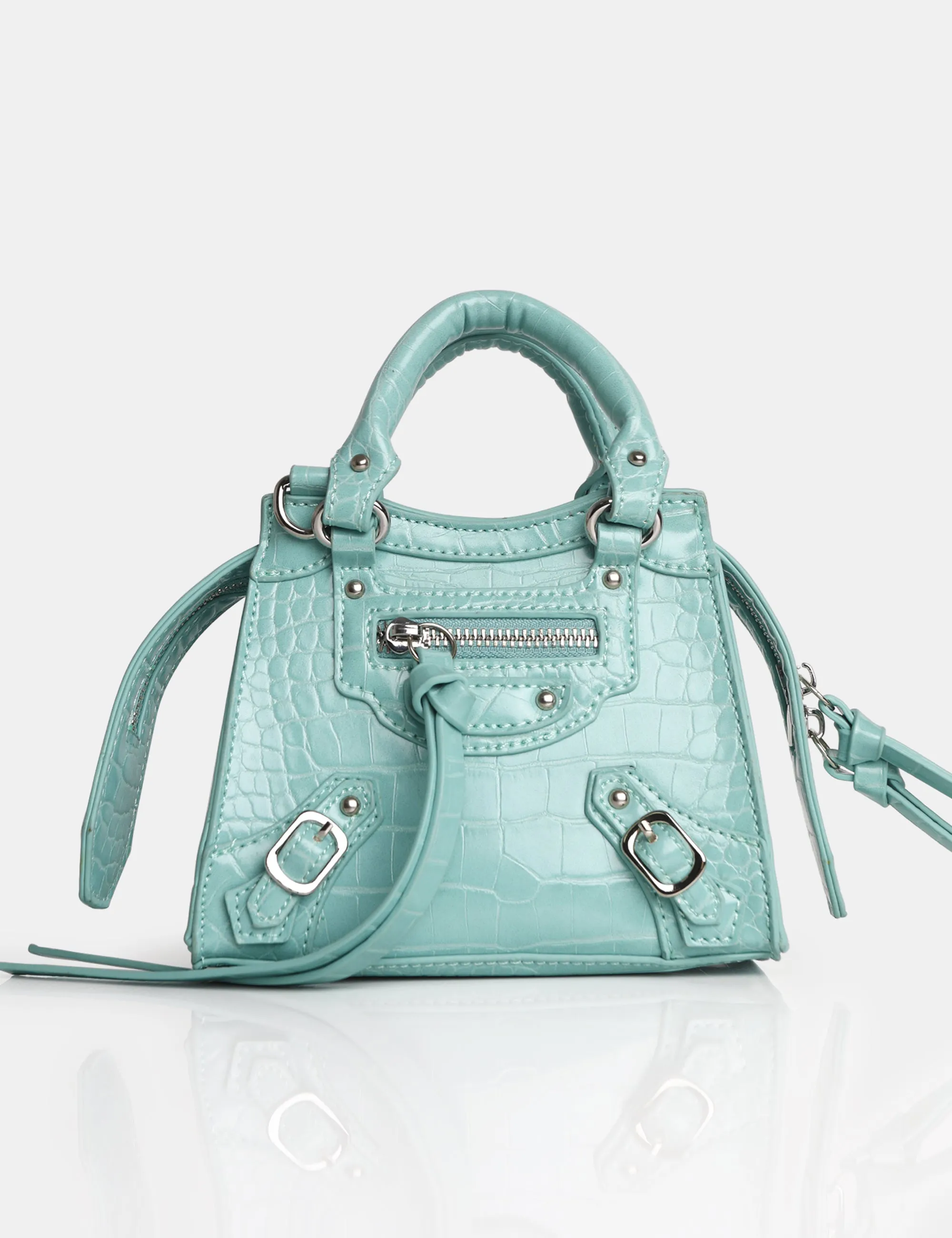 The Bea Mint Zip Detail Mini Handbag