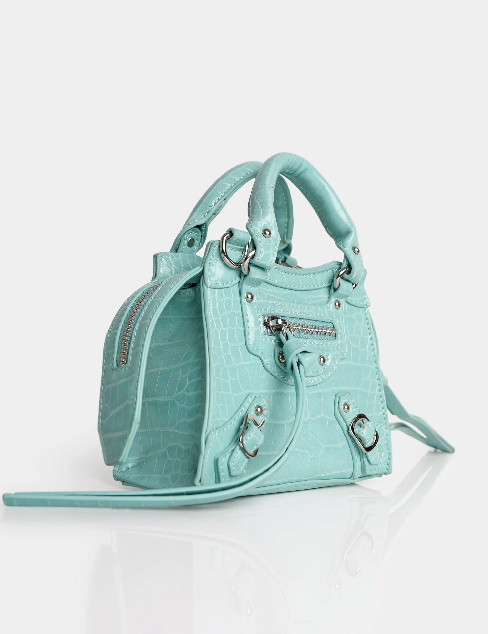 The Bea Mint Zip Detail Mini Handbag