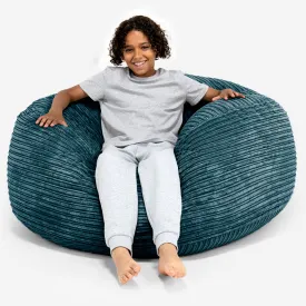 Ultra Comfy Kids Super Sized Bean Bag 6-14 yr - Cord Teal Blue