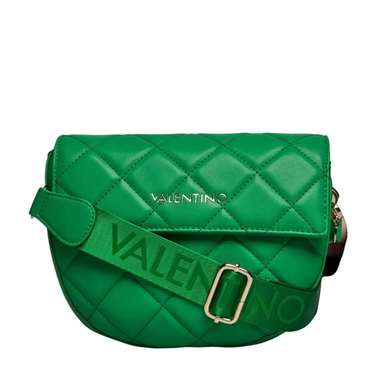 Valentino Bags Quilted Bigs Mat Green Crossbody Bag