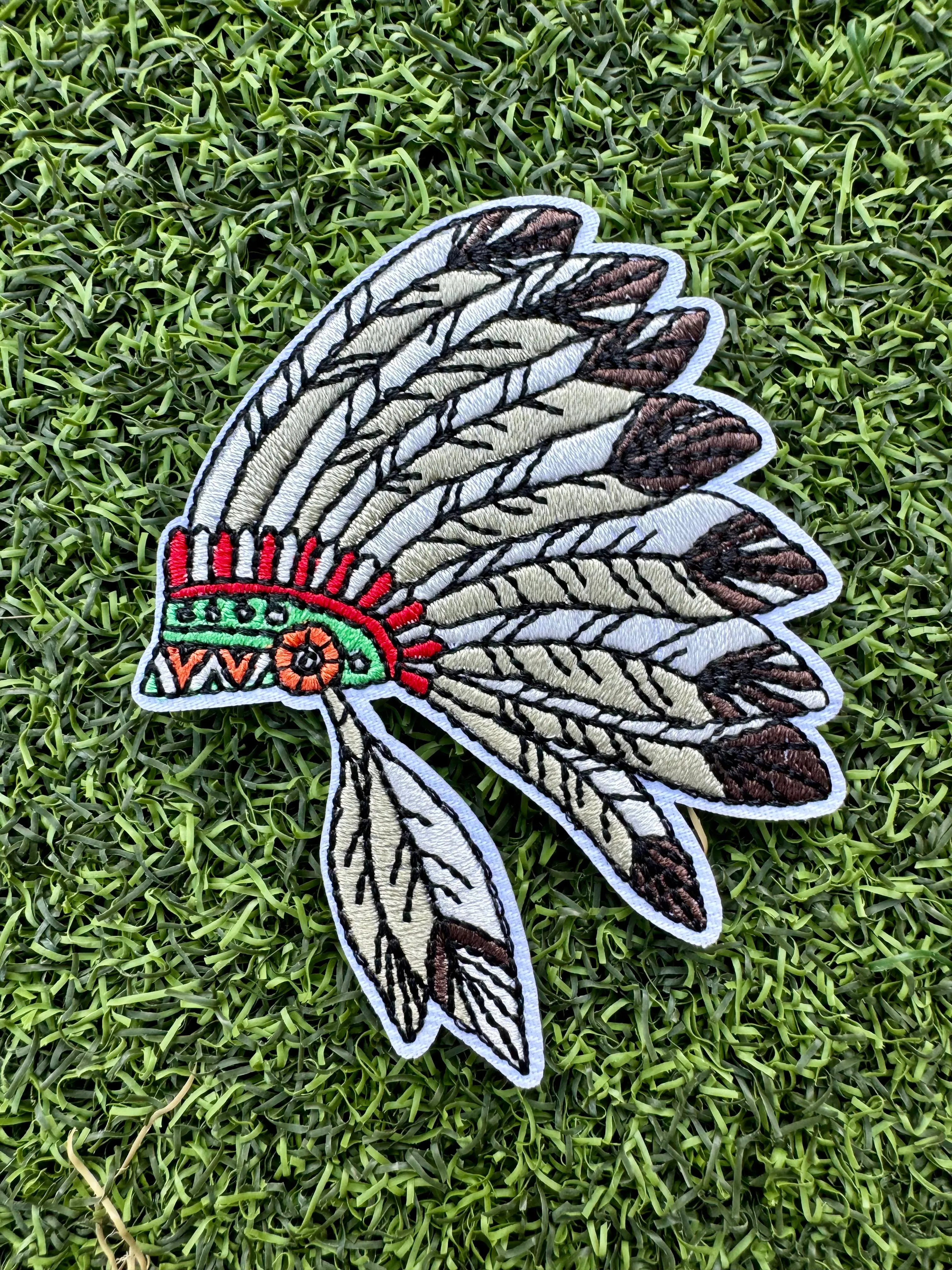 Warrior Indians Mascot Iron On Patch