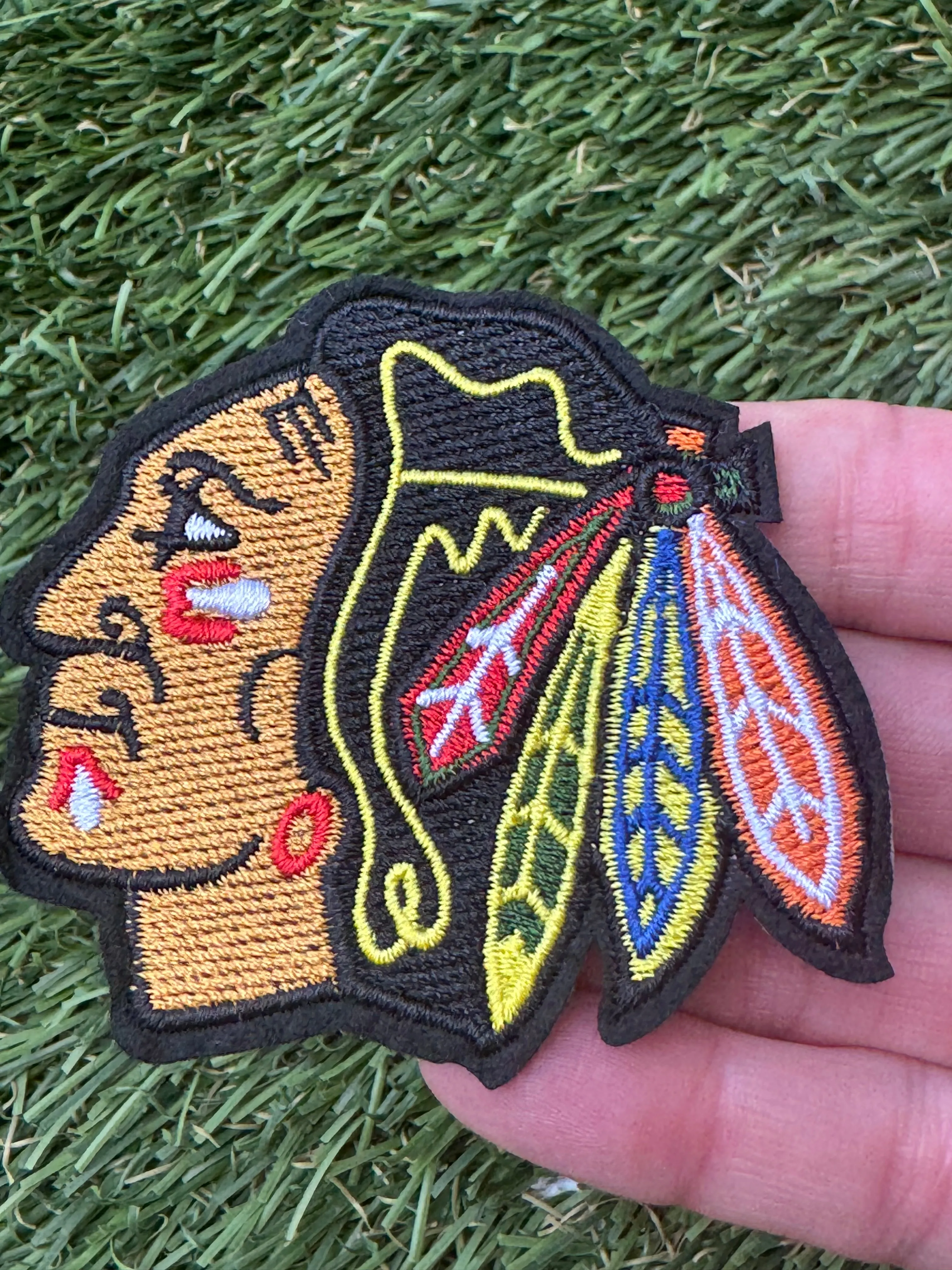 Warrior Indians Mascot Iron On Patch