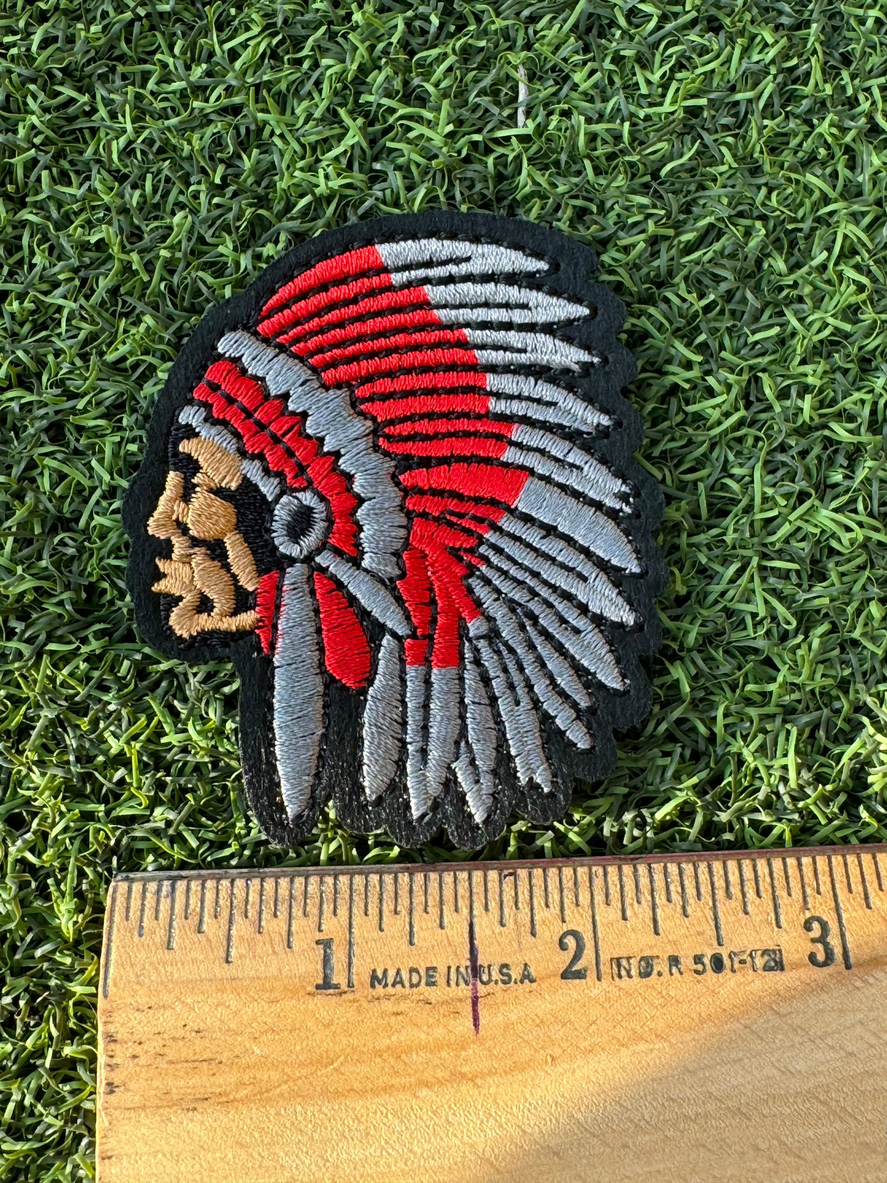 Warrior Indians Mascot Iron On Patch