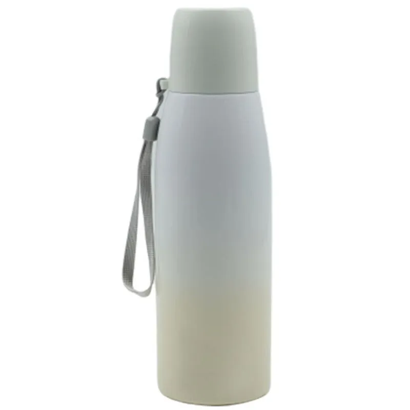 Youp Thermosteel Insulated Black Color Water Bottle with cup cap - 500 ml