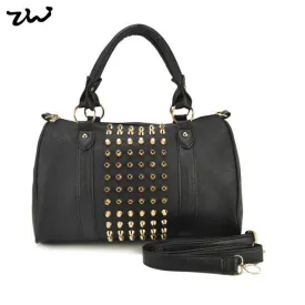 ZIWI Brand 3 Color New Fashion PU Leather Ladies Handbags Stud Women's Handbag Rivet Shoulder Bags VK1317